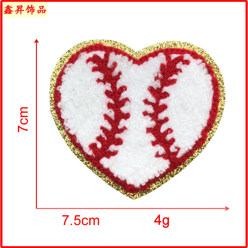 Wholesale 10pcs Baseball Softball Volleyball Blue Ball Football Towels Embroidered Patches FS