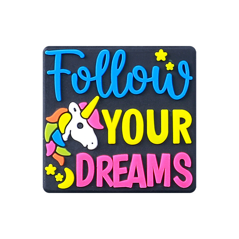 Wholesale 20PCS Creative Cartoon Letters Focus Beads Dream Catcher Silicone Beads