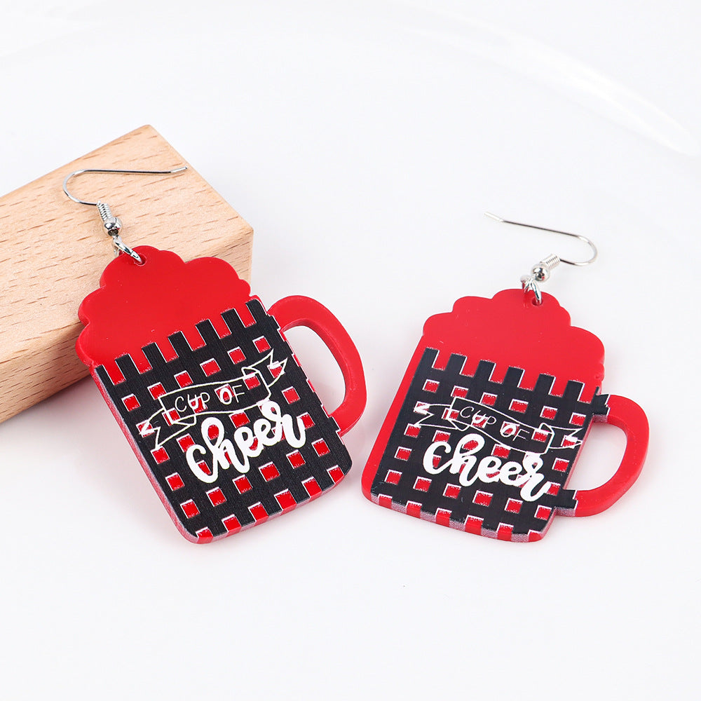 Wholesale Christmas Party Funny Acrylic Earrings