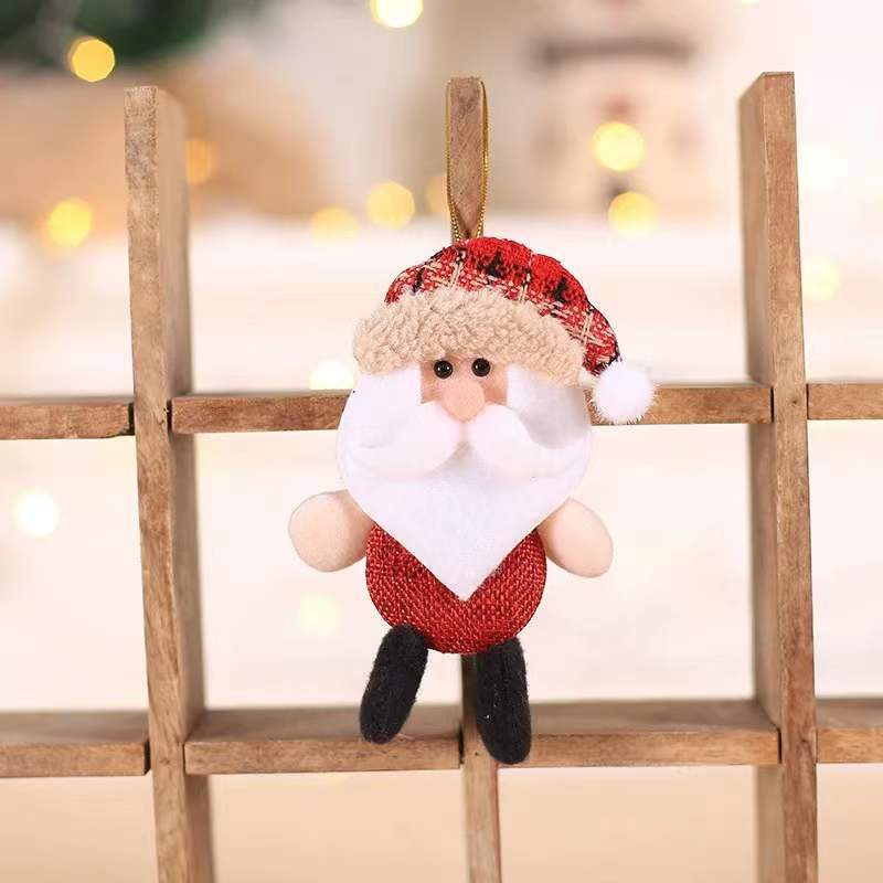Wholesale Christmas Decoration Pendants Mini Dolls Three-dimensional Fabric Dolls