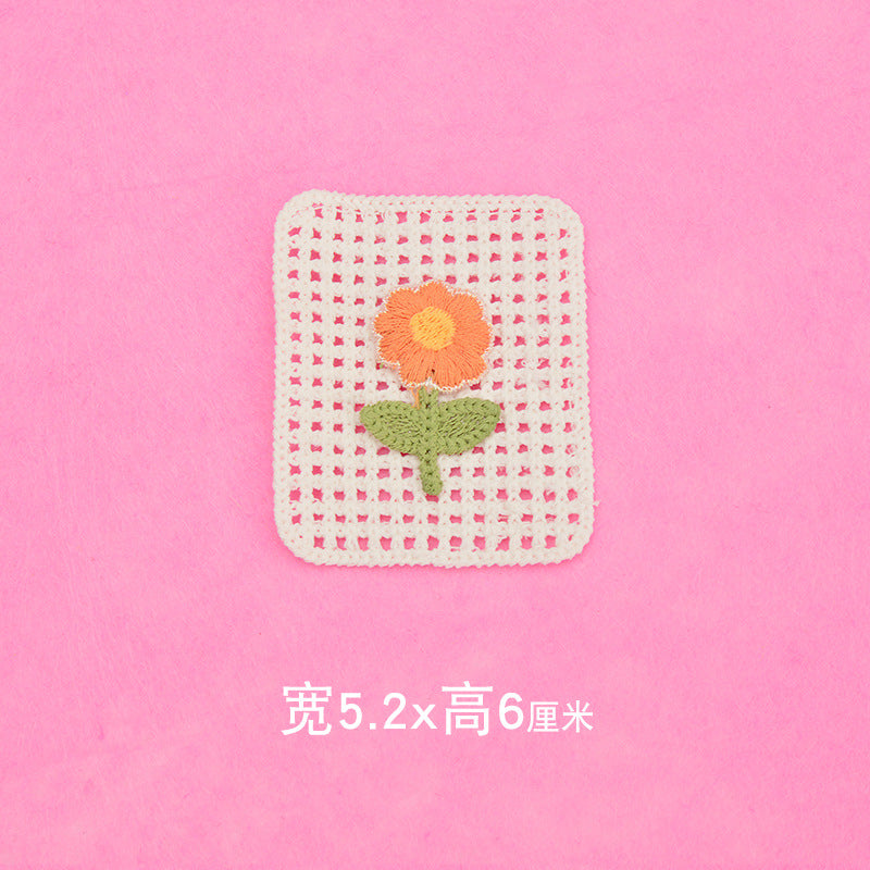 Wholesale Cute Cartoon Embroidered Fabric Patches With Floral And Fruit Designs For Clothing And Bags