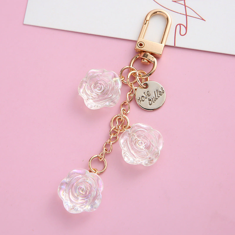 Wholesale Resin Rose Alloy Keychains