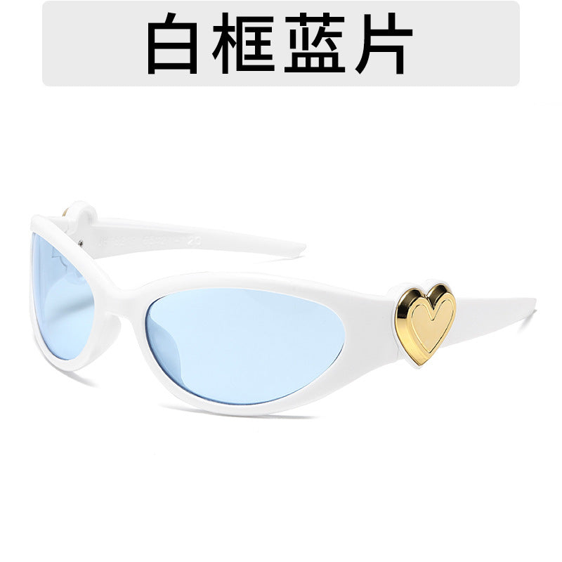 Wholesale Cute and playful oval frame full frame sunglasses