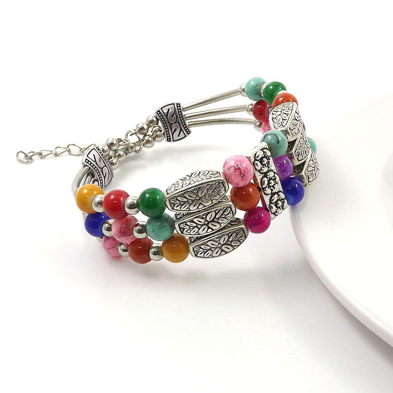 Wholesale Vintage Fashion Silver Bead Bracelet