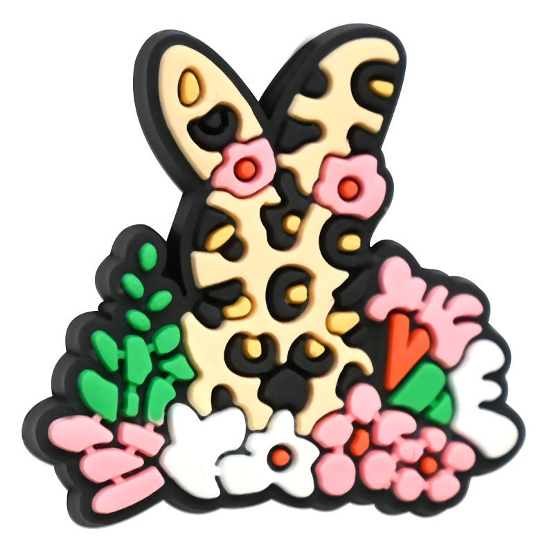 Wholesale  Random 100pcs/pack  Cute cartoon rabbit through-hole beads