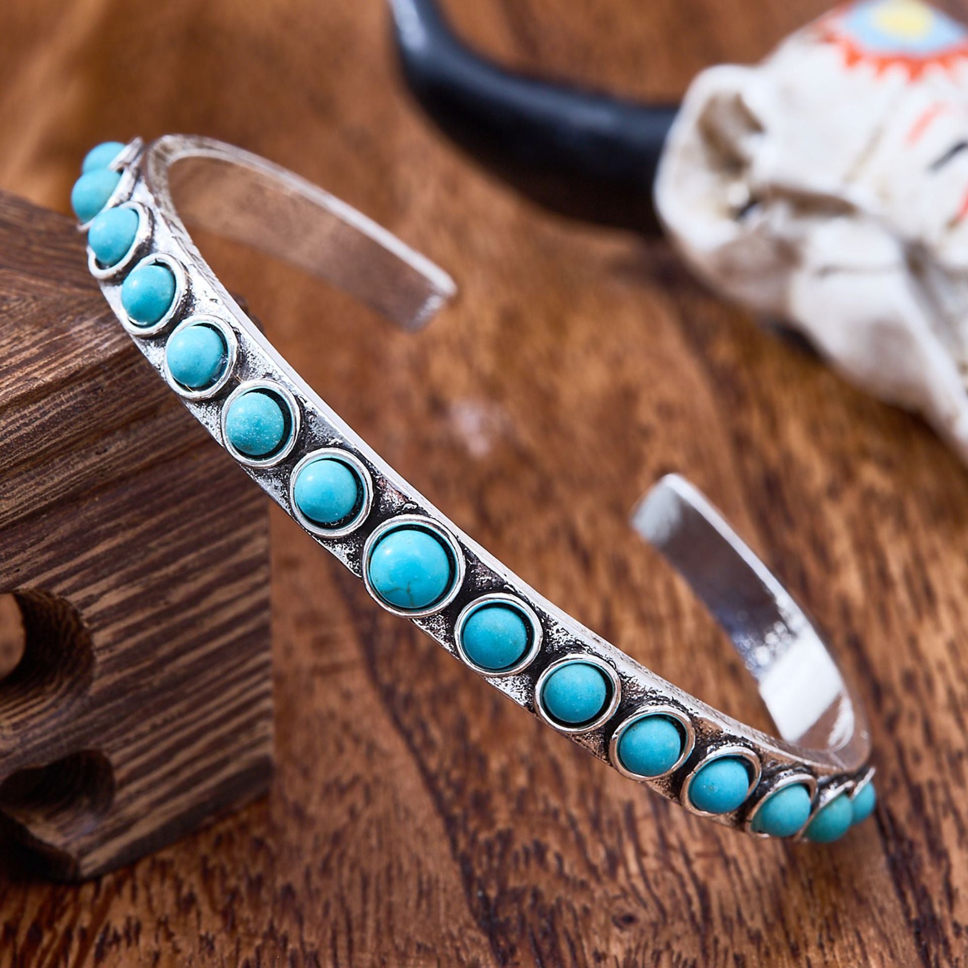 Wholesale Bohemian Open Set Turquoise Bracelet