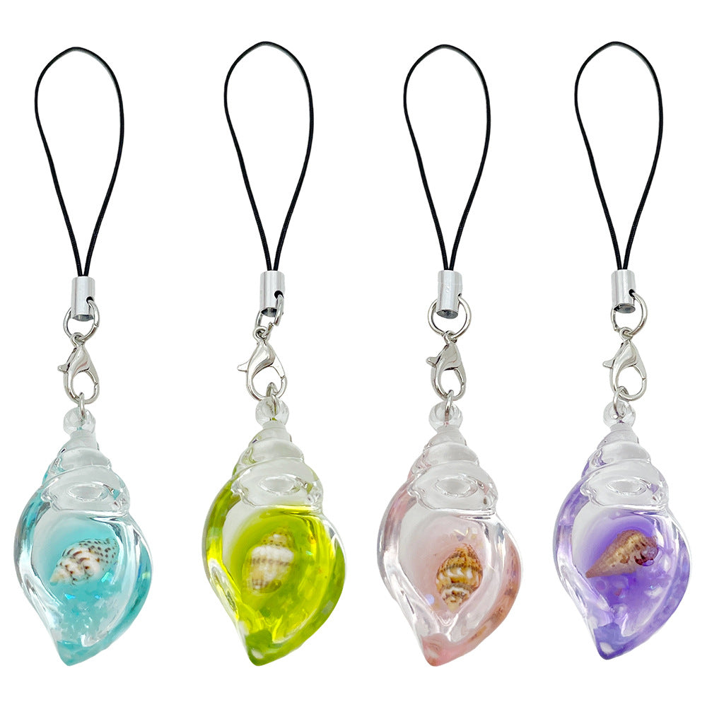 Wholesale Ocean Sea Star Beach nut Tree Conch Turtle Metal Keychain