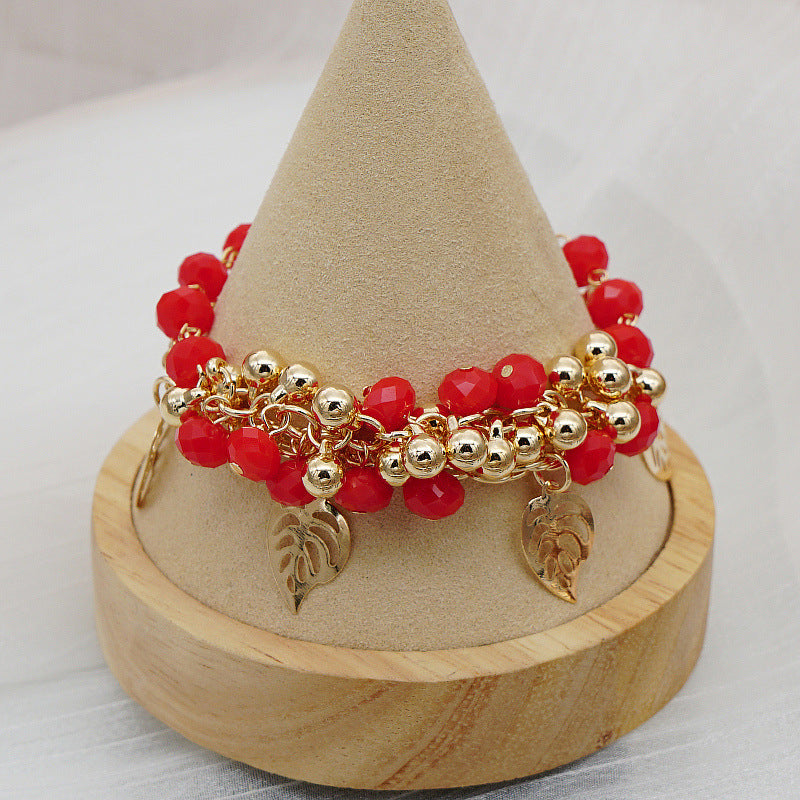 Wholesale Bohemian Flowers and Leaves Resin Bracelet