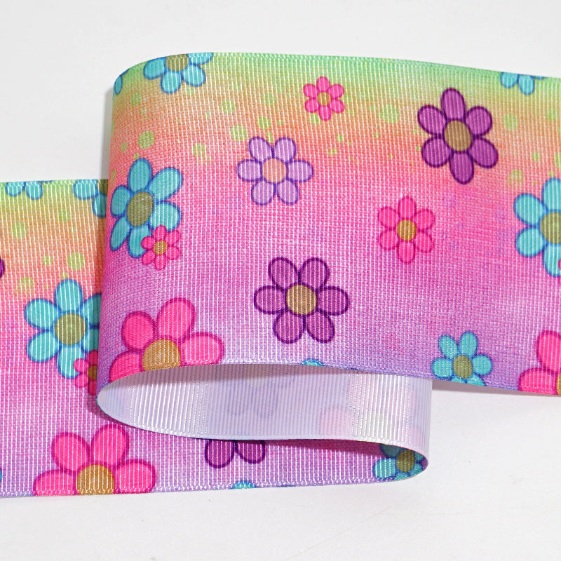 Wholesale 50Y thermal transfer ribbon cartoon printing ribbon printing ribbon thermal transfer ribbon flower diy ribbon roll
