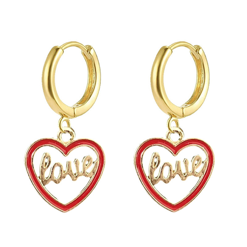 Wholesale   2pairs/pack  Valentine' s Day  Heart Xoxo Earrings