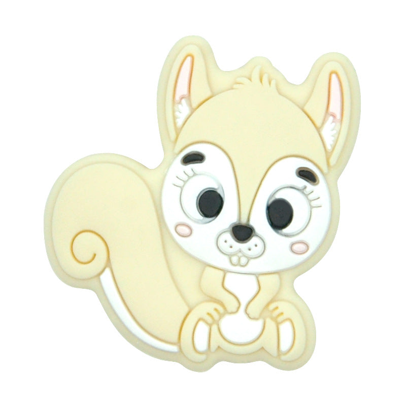 Cuentas de silicona de ardilla de 100 piezas al por mayor