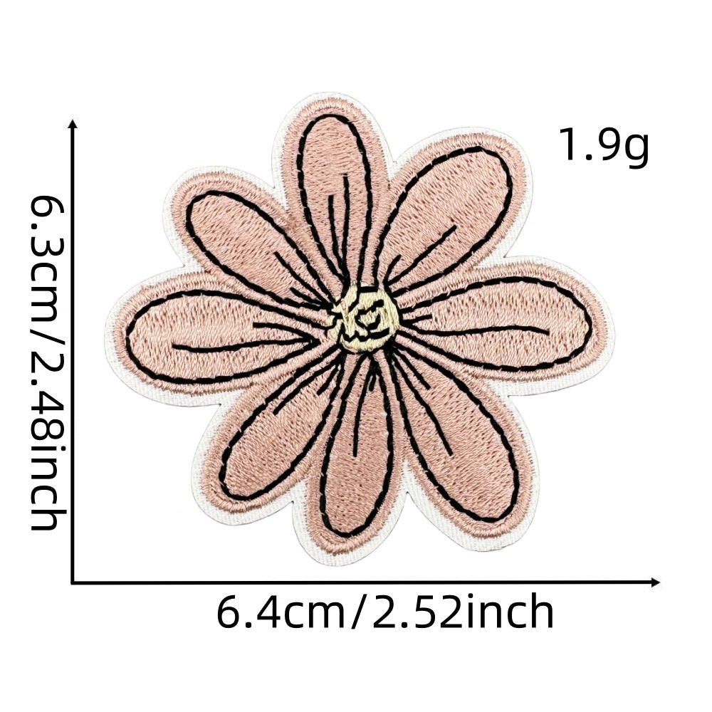 Wholesale Cute Bohemian Embroidered Patches Polyester Thread For Clothing Bags And Resale