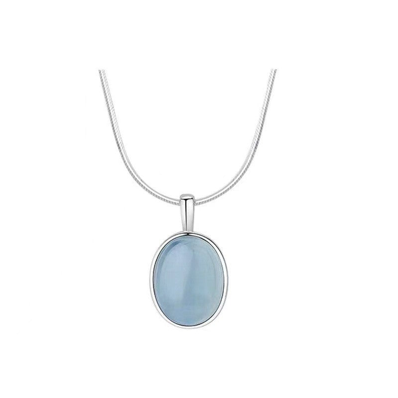Wholesale Aquamarine Pendant Sterling Silver Necklace