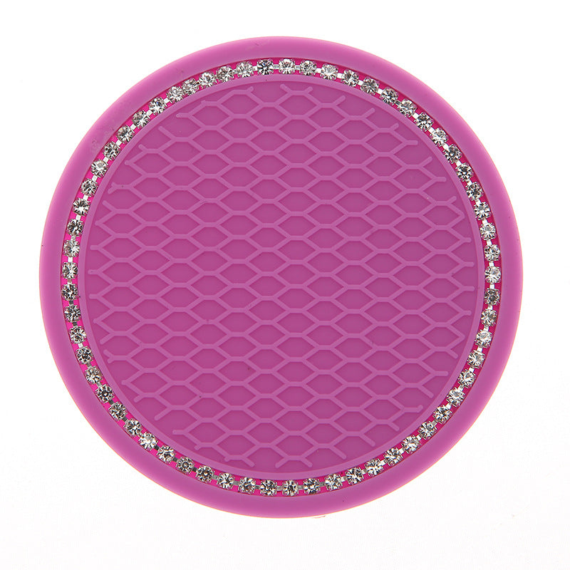 Wholesale Water Coaster PVC Diamond Coaster Round Storage Mat