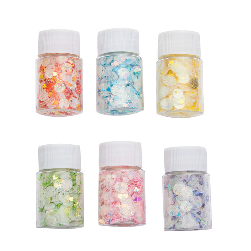 Wholesale DIY Handmade Material Crystal Drip Glue Starry Sky Mixed Glitter Gold Onion Sparkling Star Love Flowing Sand Filler