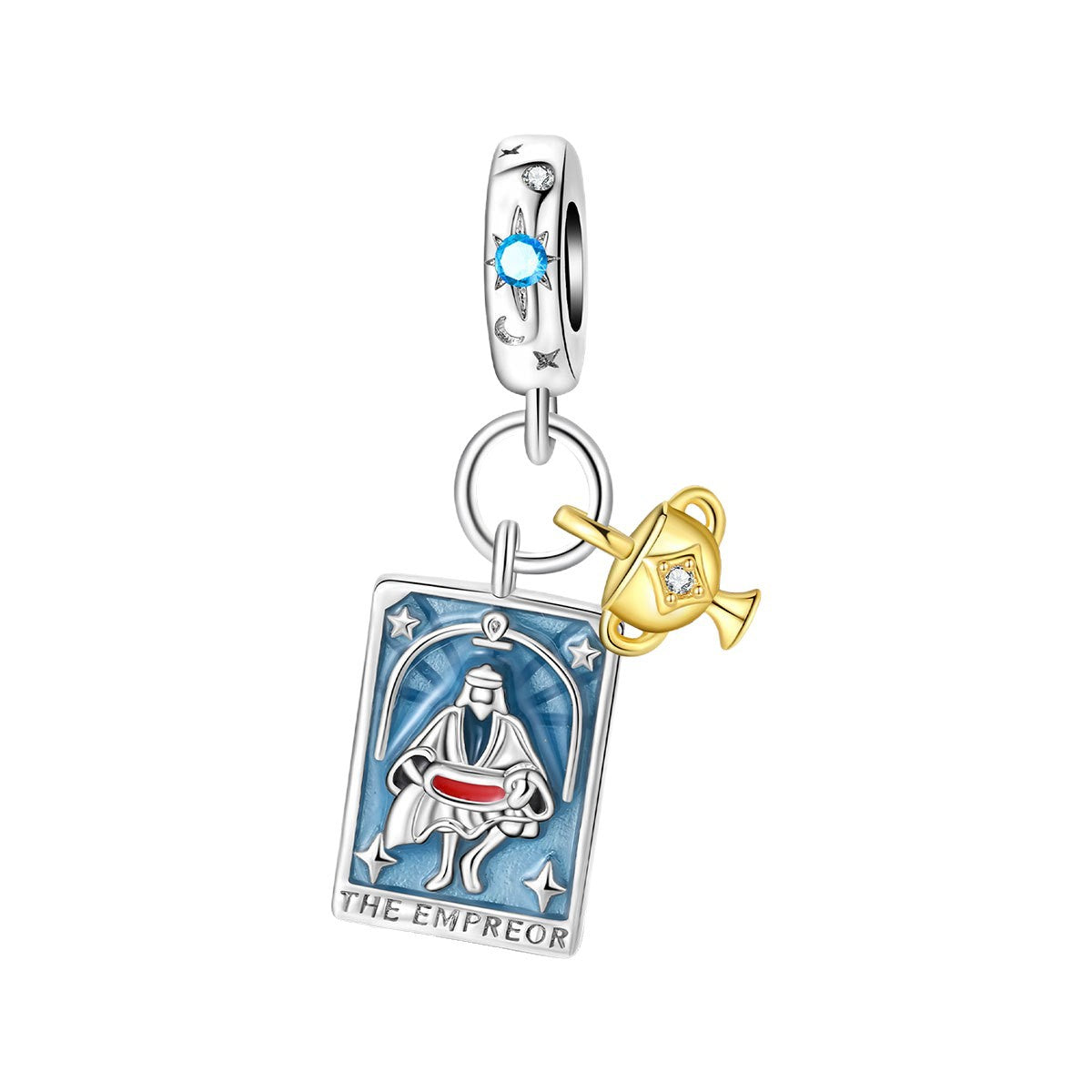 Wholesale Tarot Cards Sun Moon Stars Charm Copper Silver Plated Charms