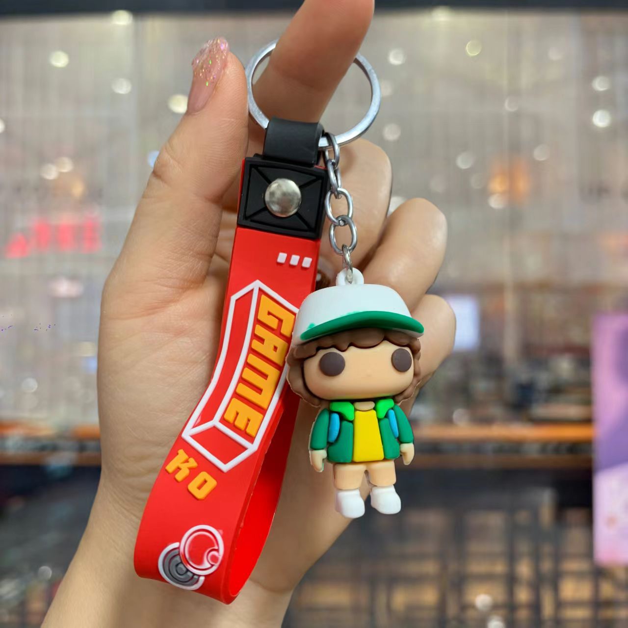 Wholesale Cute Cartoon Flower Character Pvc Soft Glue Keychain