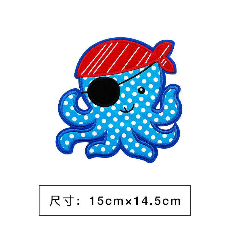 Wholesale Cartoon embroidery clothing decoration large patch cloth stickers
