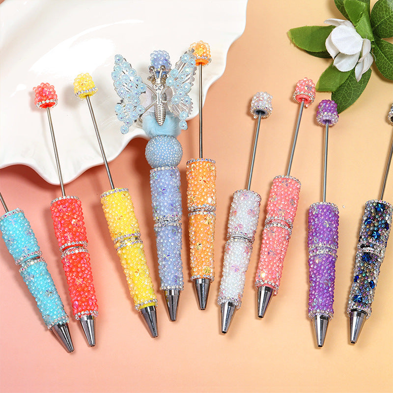 Wholesale 5PCS/PACK luminous DIY full diamond beadable pen bubble snowflake