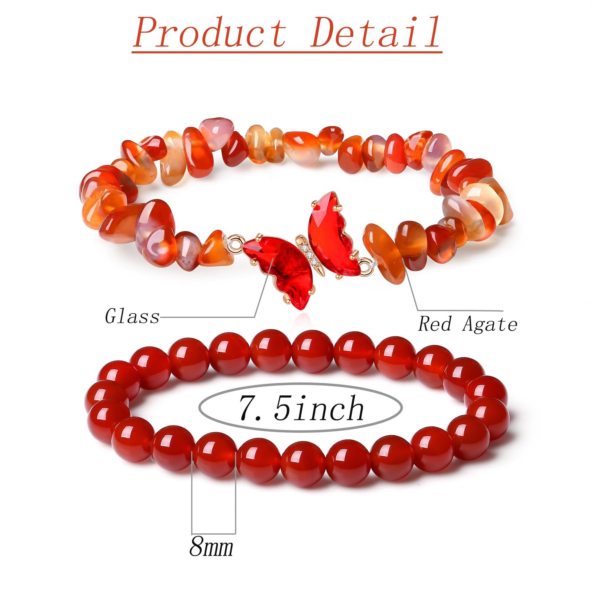 Wholesale Butterfly Accessories Bracelet Natural Stone Crystal Bracelet