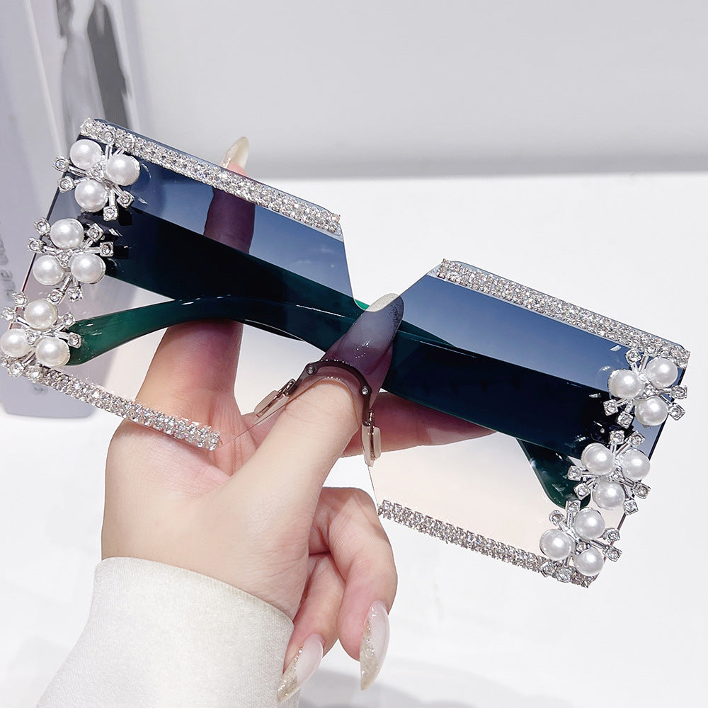 Wholesale Frameless Large Square Personalized Party Sunglasses