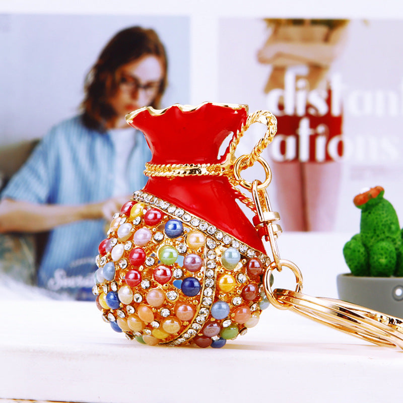 Wholesale Pink Diamond Koala Bear Metal Keychain