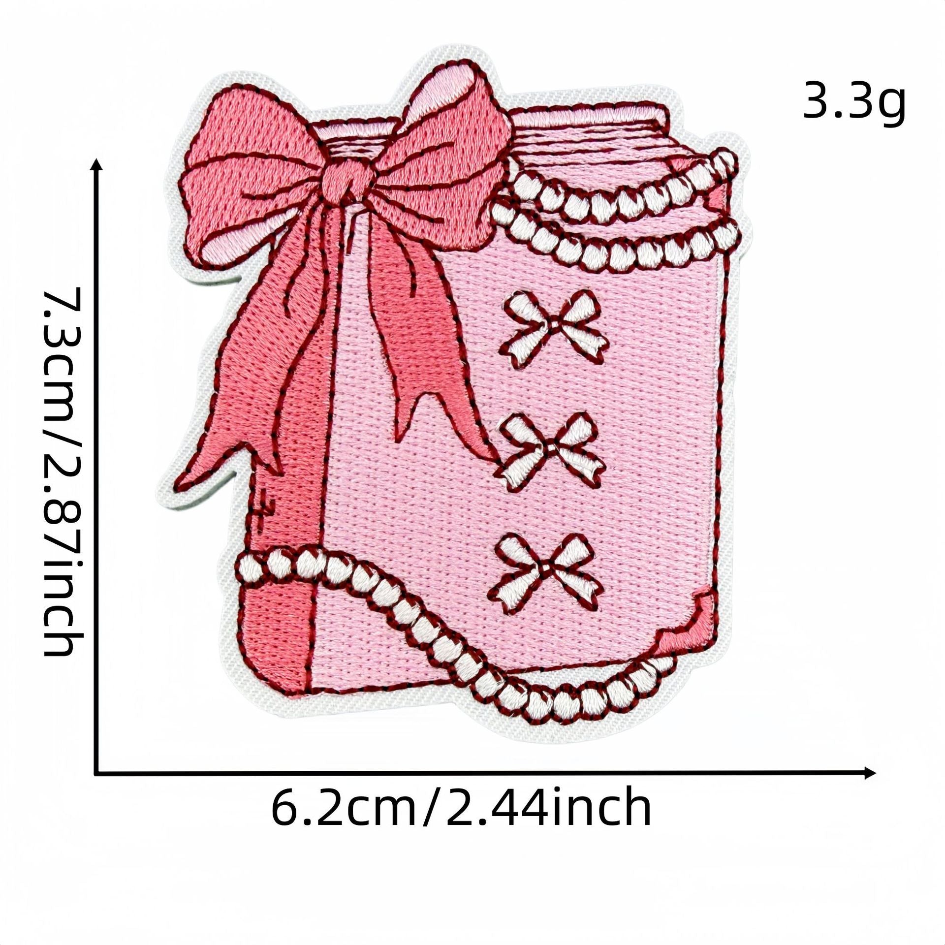 Wholesale Stylish Pink Reading Themed Iron On Embroidered Patches 23 Pack Decorative Accent For Bags Clothes