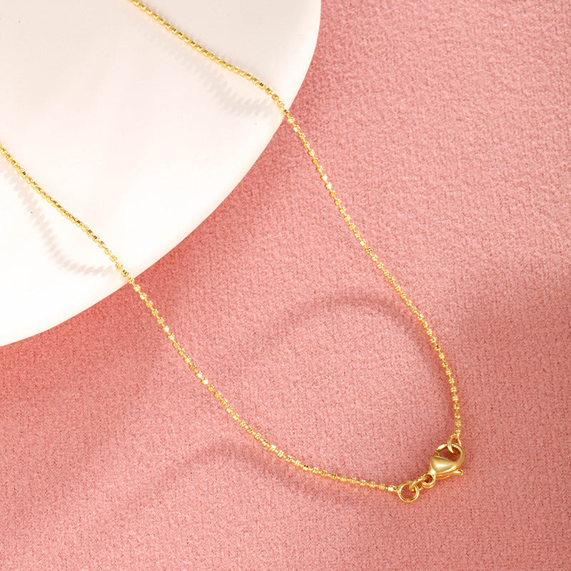 Wholesale 12pcs Copper Gold-plated Minimalist Alloy Chain Gold Fashionable Necklaces