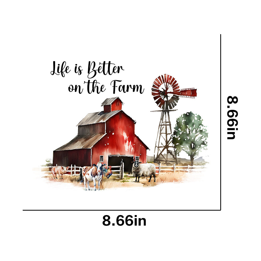 Wholesale Farm animals chickens pigs flowers UV DTF Ready to Press Transfers Wraps