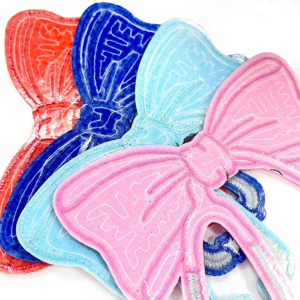 Wholesale Sequin Stethoscope Shape Iron On Patch DIY Hot Melt Adhesive Backing Embroidered Decorative Applique For Coat Craft Supply