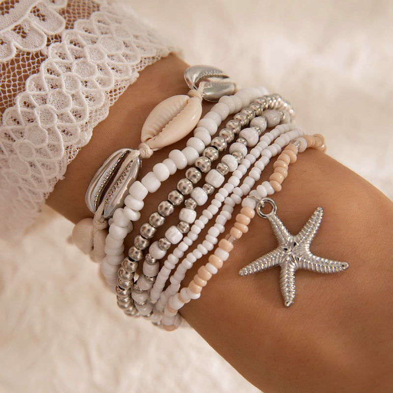 Wholesale Bohemian Shell Beaded Woven Bracelets