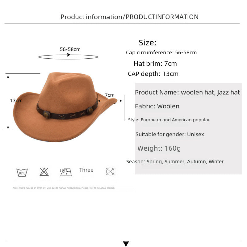 Wholesale Ethnic Western Cowboy Hat