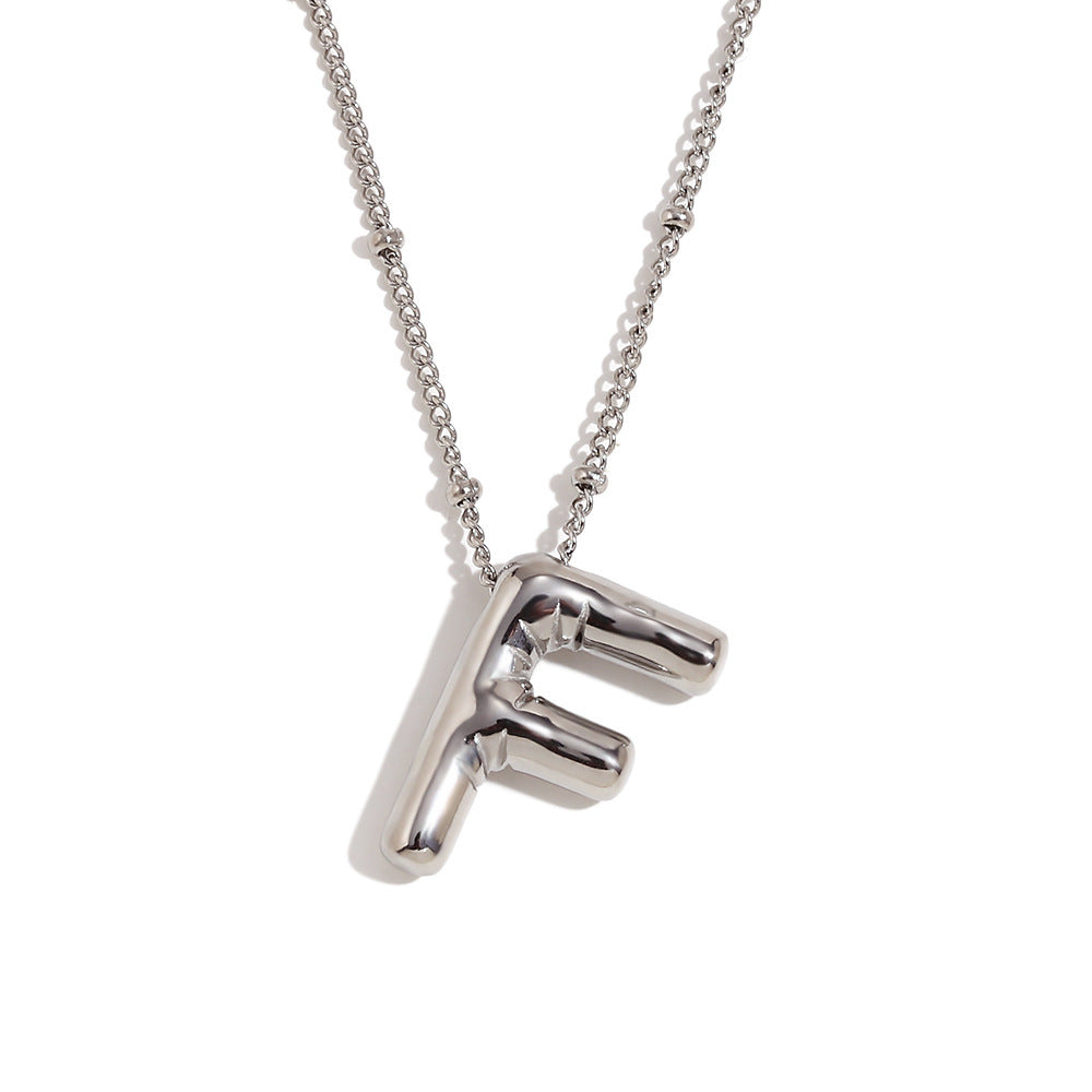 Wholesale Cute party balloon letter Stainless Steel Necklace