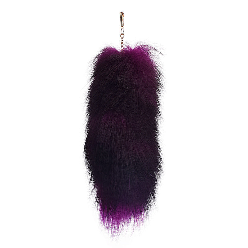 Wholesale of Oversized Fox Hair Pendant Keychains