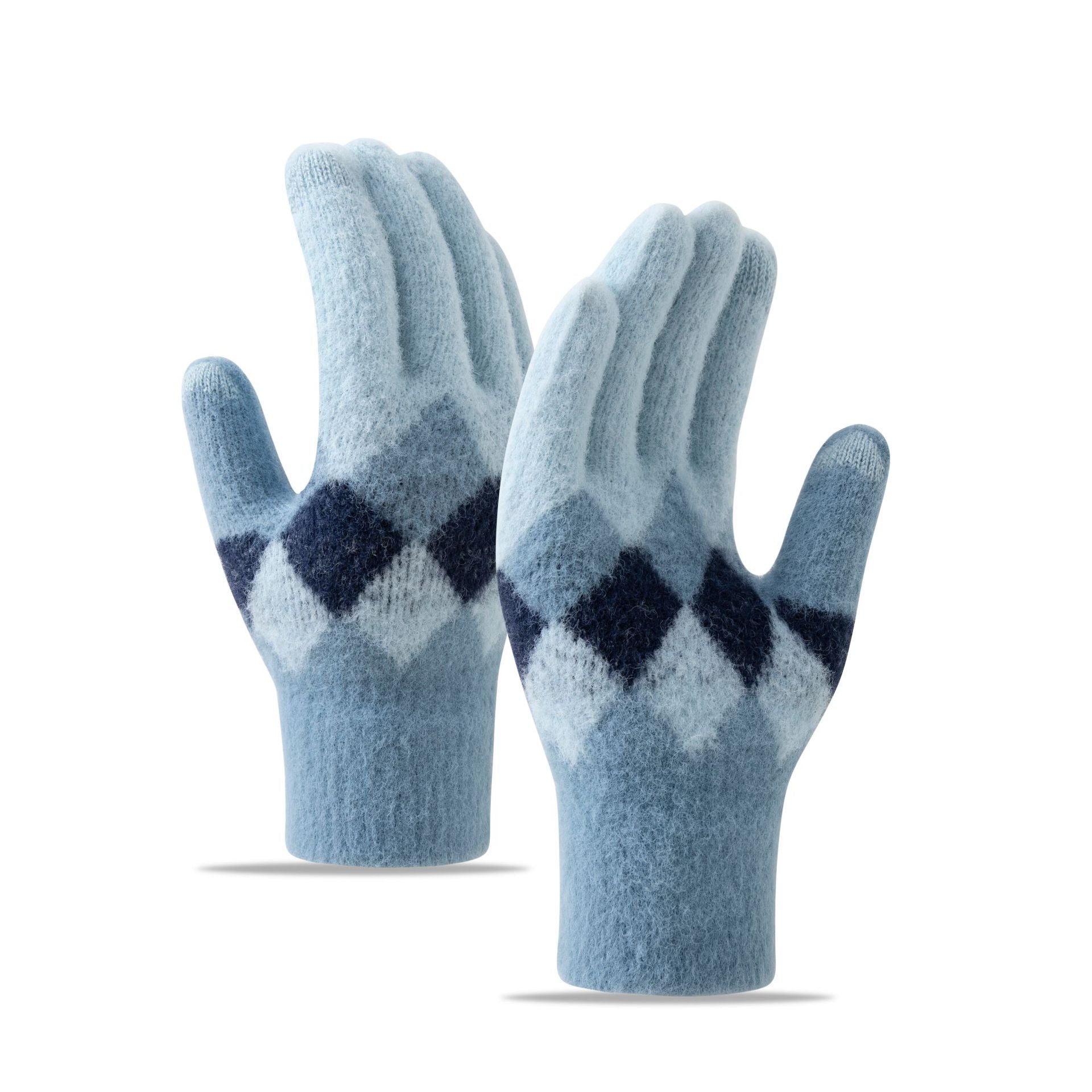 Wholesale Winter Plush Warm and Cold Resistant Plush Knitted Touch Screen Gloves