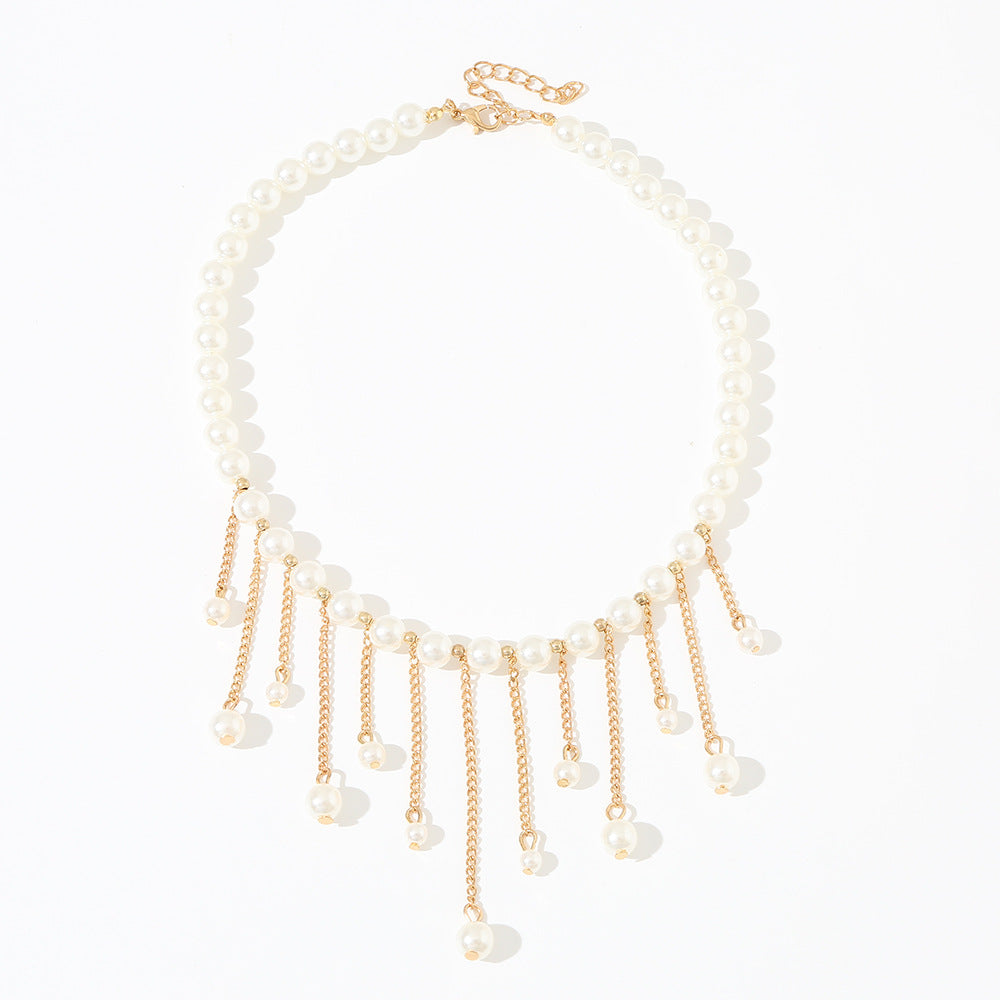 Wholesale Long Chain Tassel Pearl Necklace