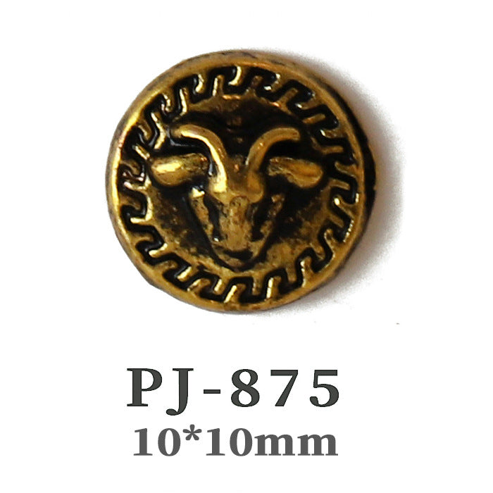 Wholesale  Metal Nail Art Charms Antelope Head Wings Leopard Head Manicure Decorative Accent