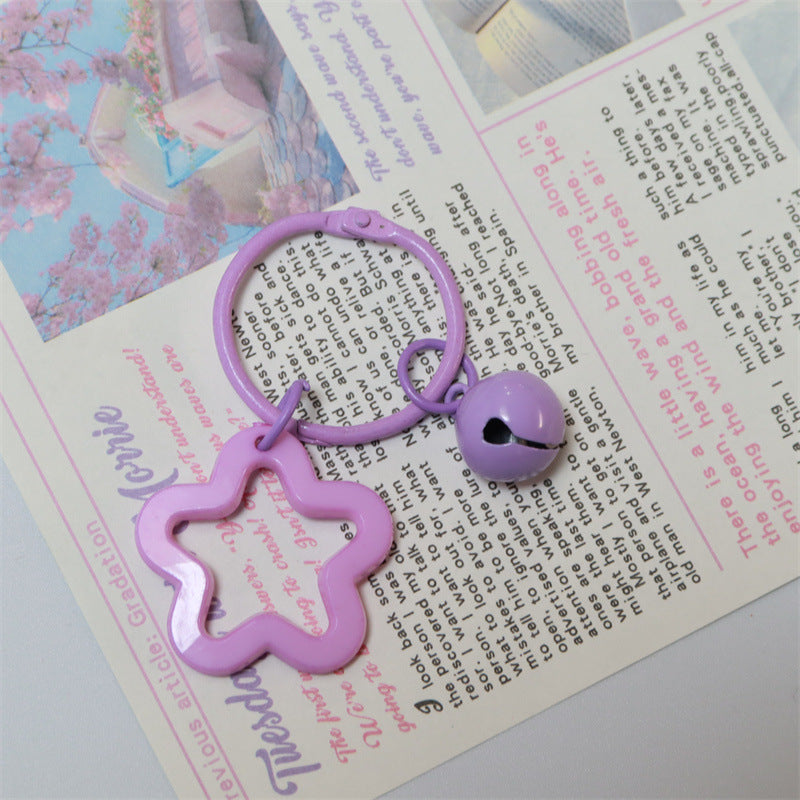 Wholesale Acrylic colorful five-pointed star key chain