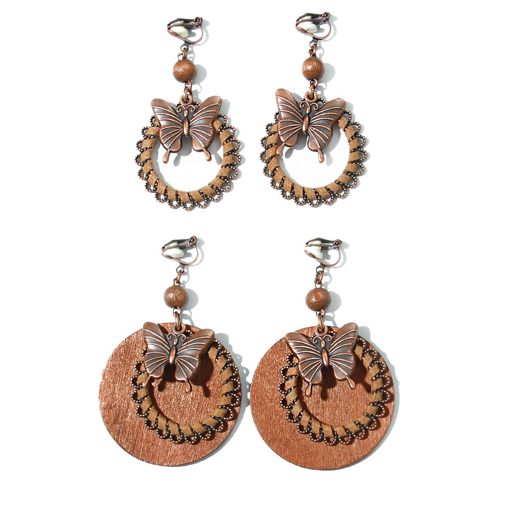 Wholesale Zinc Alloy Butterfly Earrings Maillard Fall Winter Style Women S Fashion Accessory For Boutique Resale