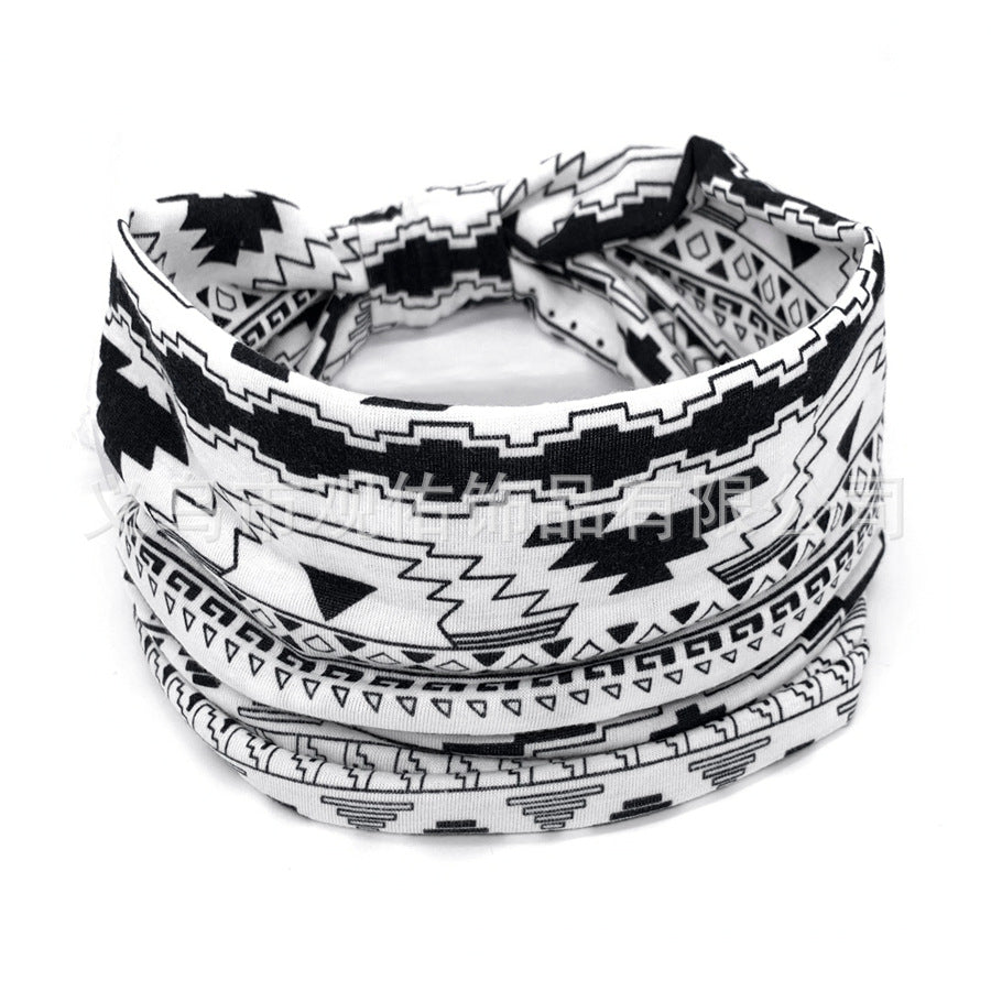 Wholesale Printed Women's Wide-brimmed Sports Women's Sweat-absorbing Headscarf