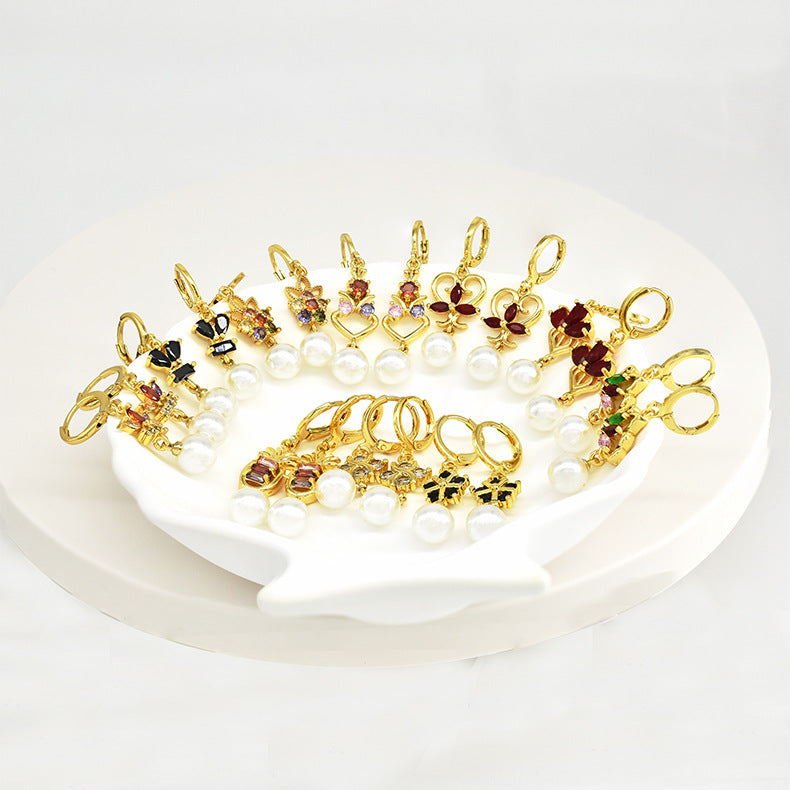 Wholesale Personality Fashion Pearl Tassel Earrings