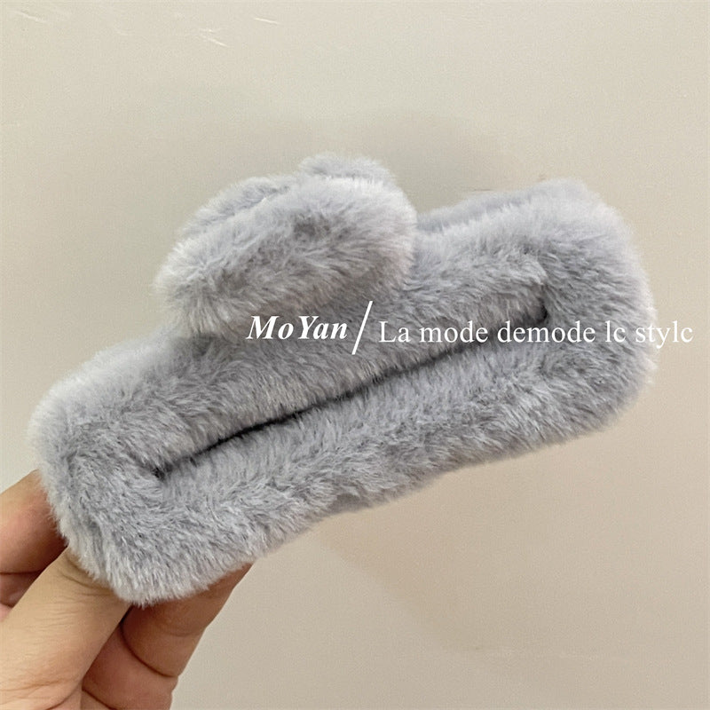 Wholesale Plush Warm Color Large Grab Clip