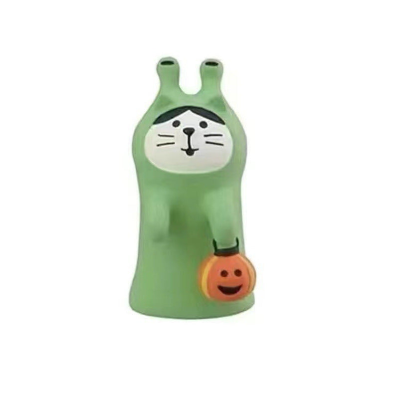 Wholesale Natural Resin  Cat Figurines Blind Box Miniature for Home Decor Gift