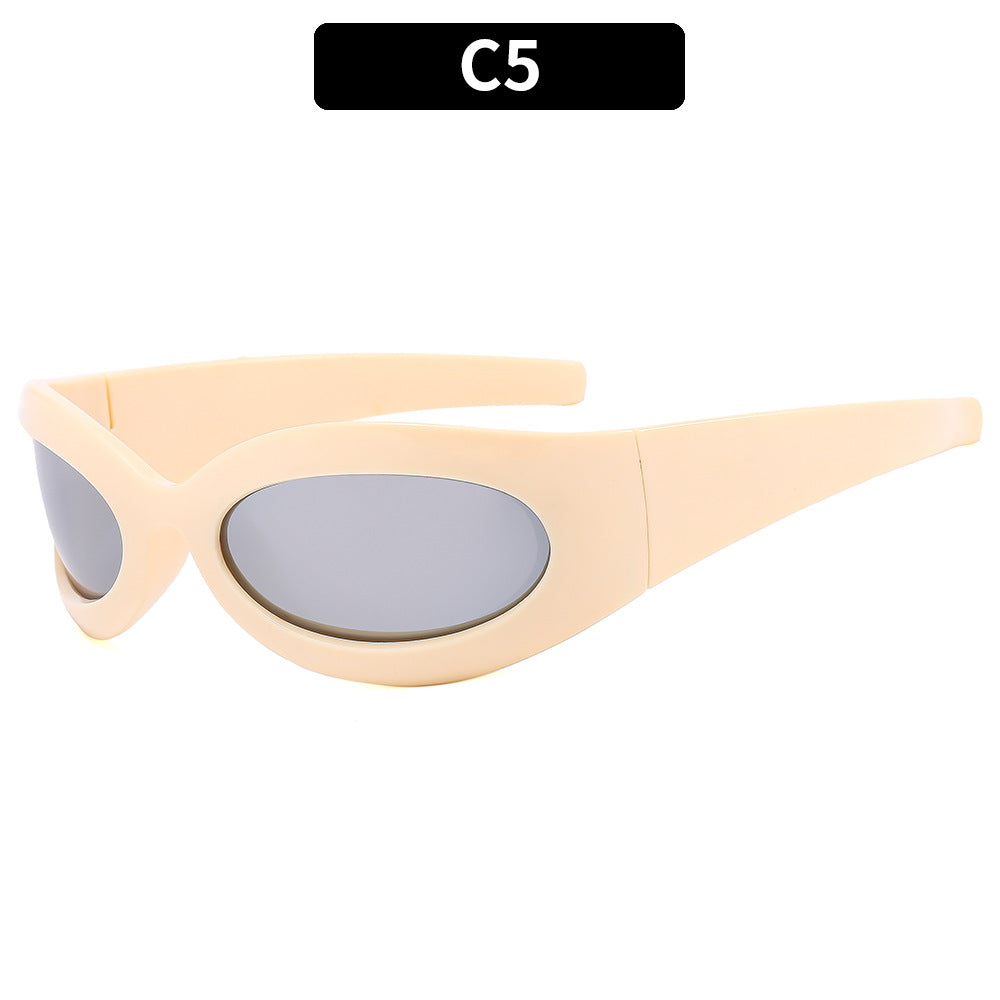 Wholesale Elliptical Futuristic Cycling PC Sunglasses