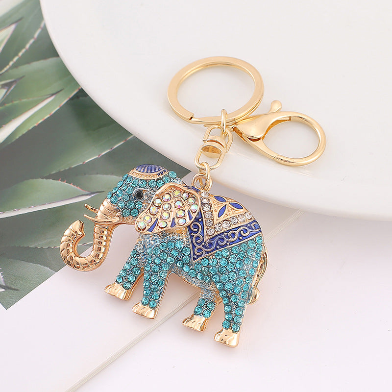 Wholesale Elephant Diamond Zinc Alloy Keychains