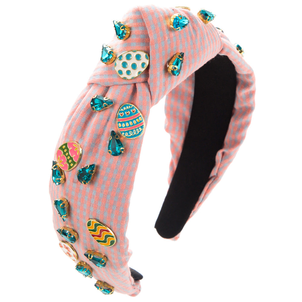 Wholesale Easter Fabric Hand-sewn Alloy Drip Oil Headband