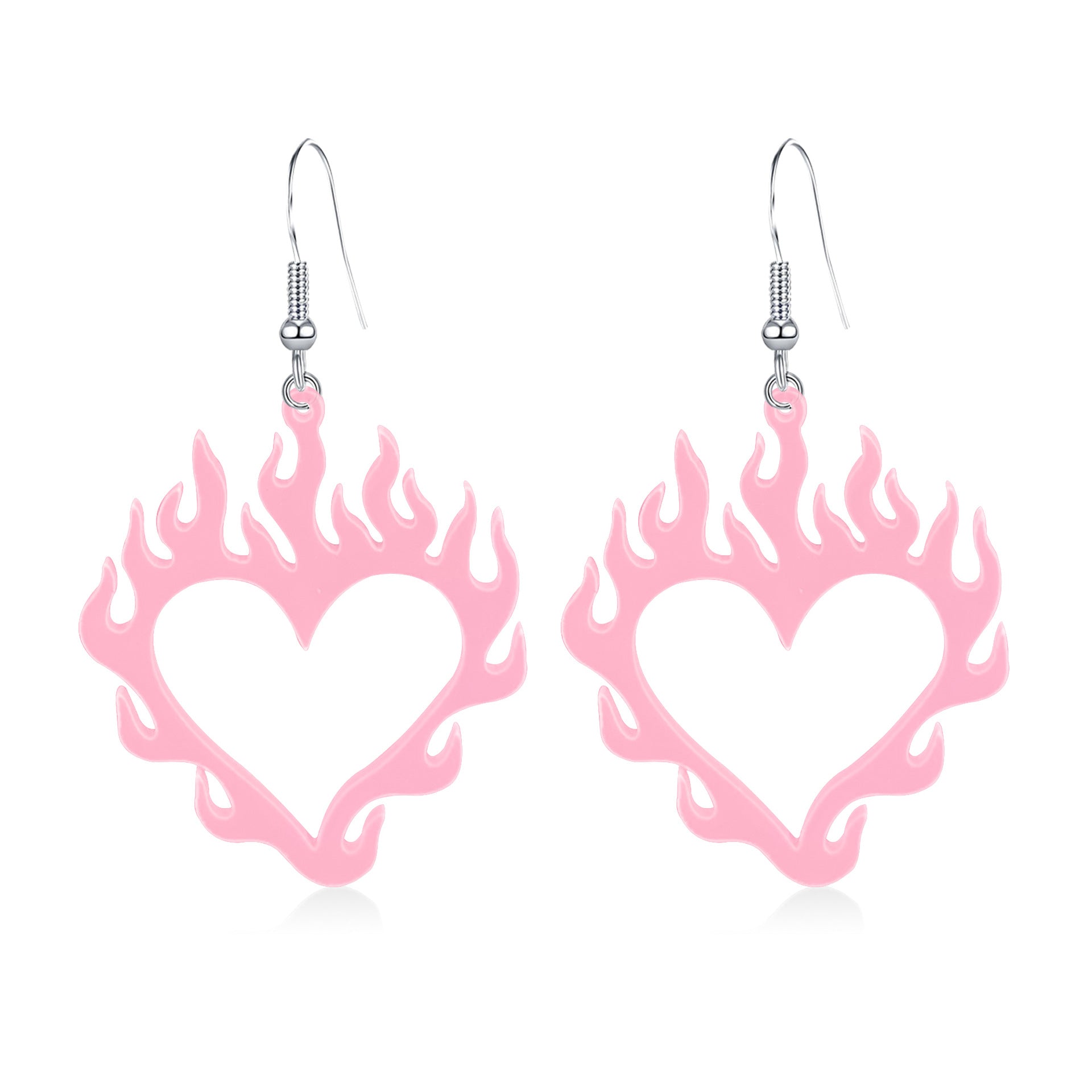 Wholesale Halloween Heart Flame Acrylic Earrings
