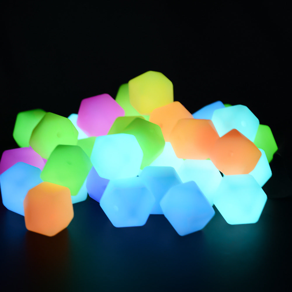 Wholesale 50pcs Glow In The Dark Silicone Round Beads