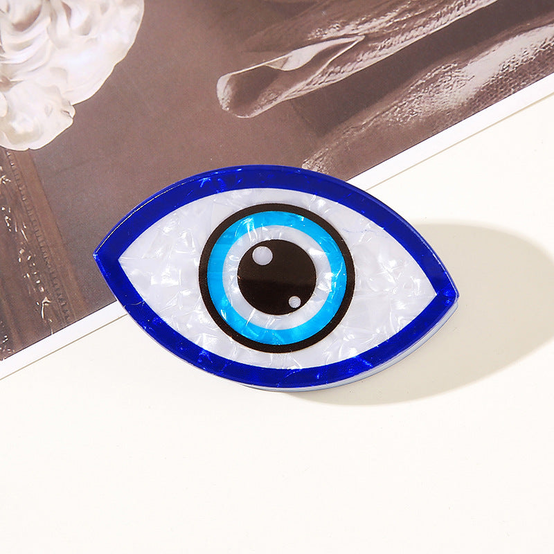 Wholesale Round Evil Eye Hair Clip Acrylic Claw Clip Bohemian Greek Style Fashion Hair Accessory For Women Resale