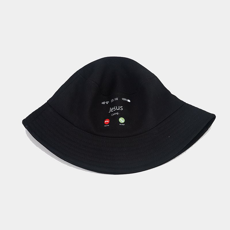 Wholesale JESUS Call Hot Stamping Pattern Cotton Fisherman Hat